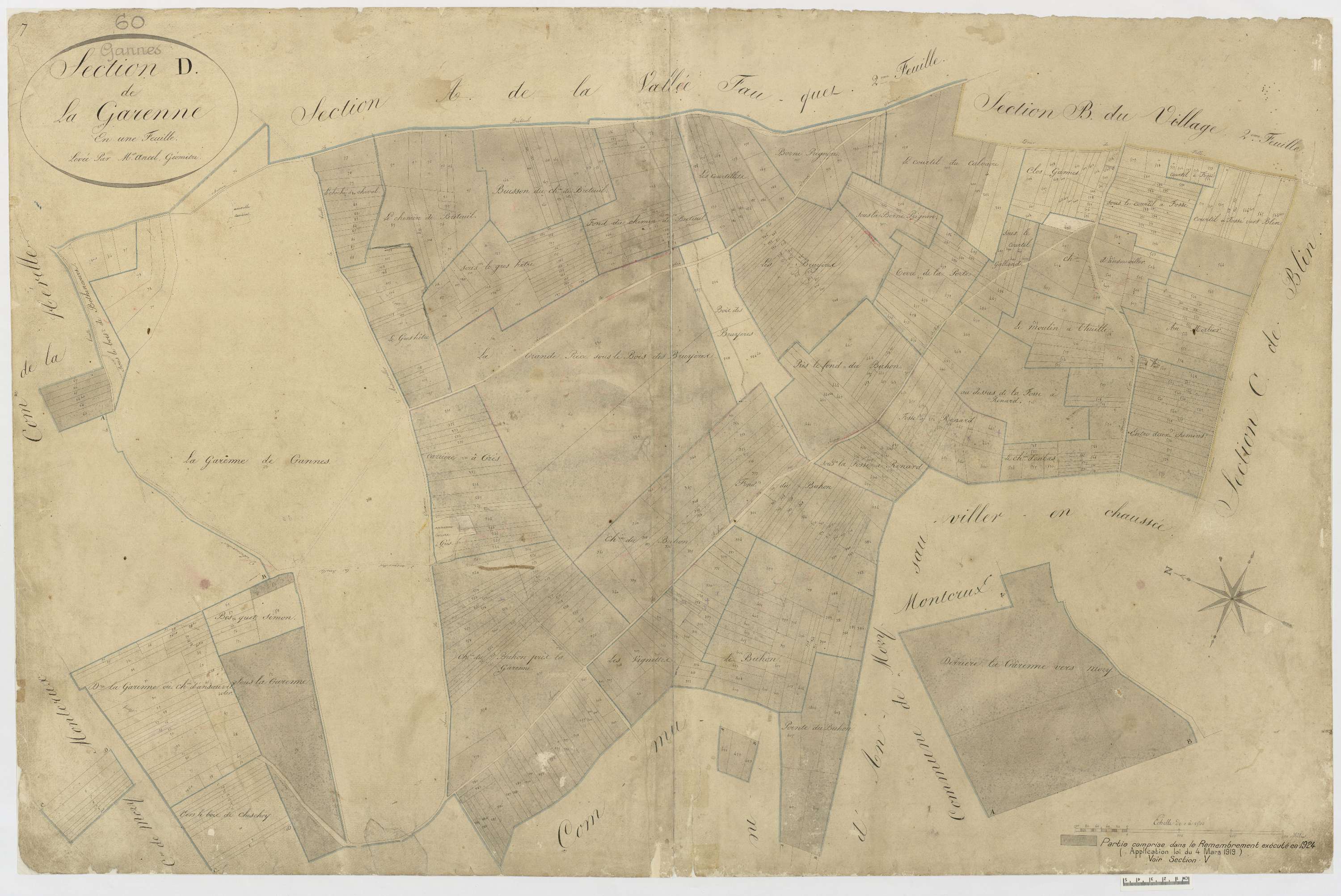 Gannes - Cadastre napoléonien, section D