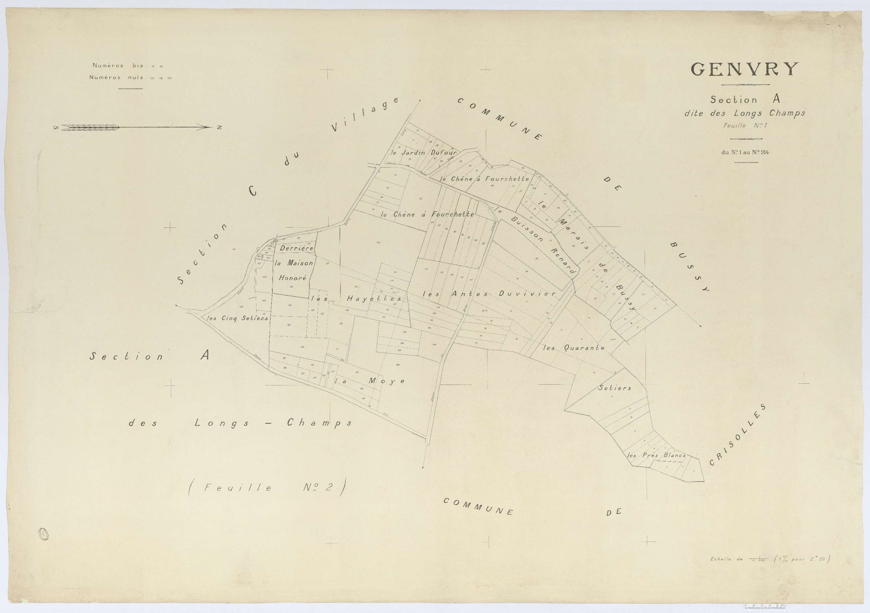 Genvry - Cadastre napoléonien (copie), section A1