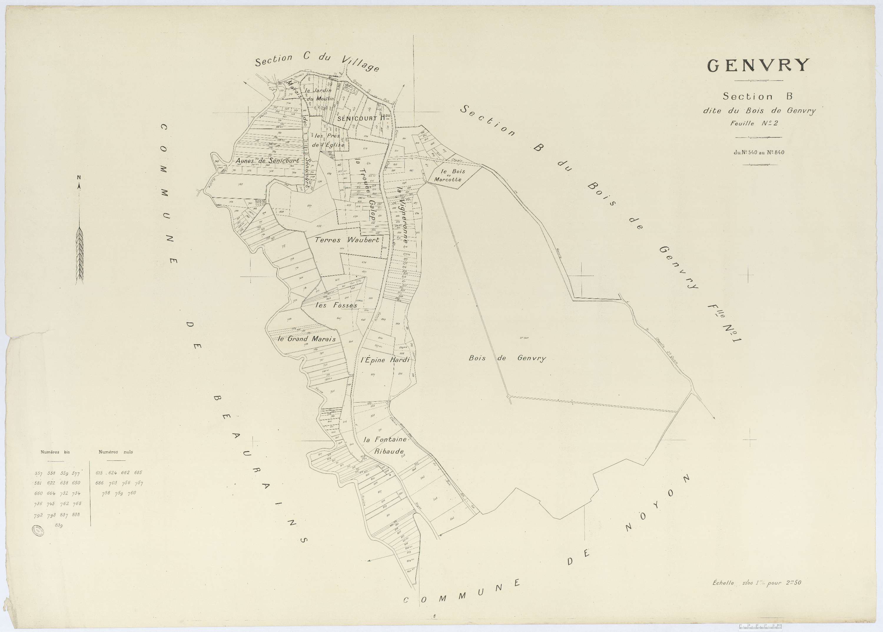Genvry - Cadastre napoléonien (copie), section B2