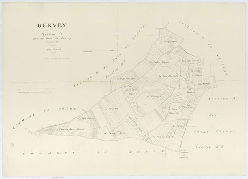 Genvry - Cadastre napoléonien (copie), section B1