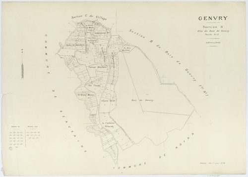 Genvry - Cadastre napoléonien (copie), section B2