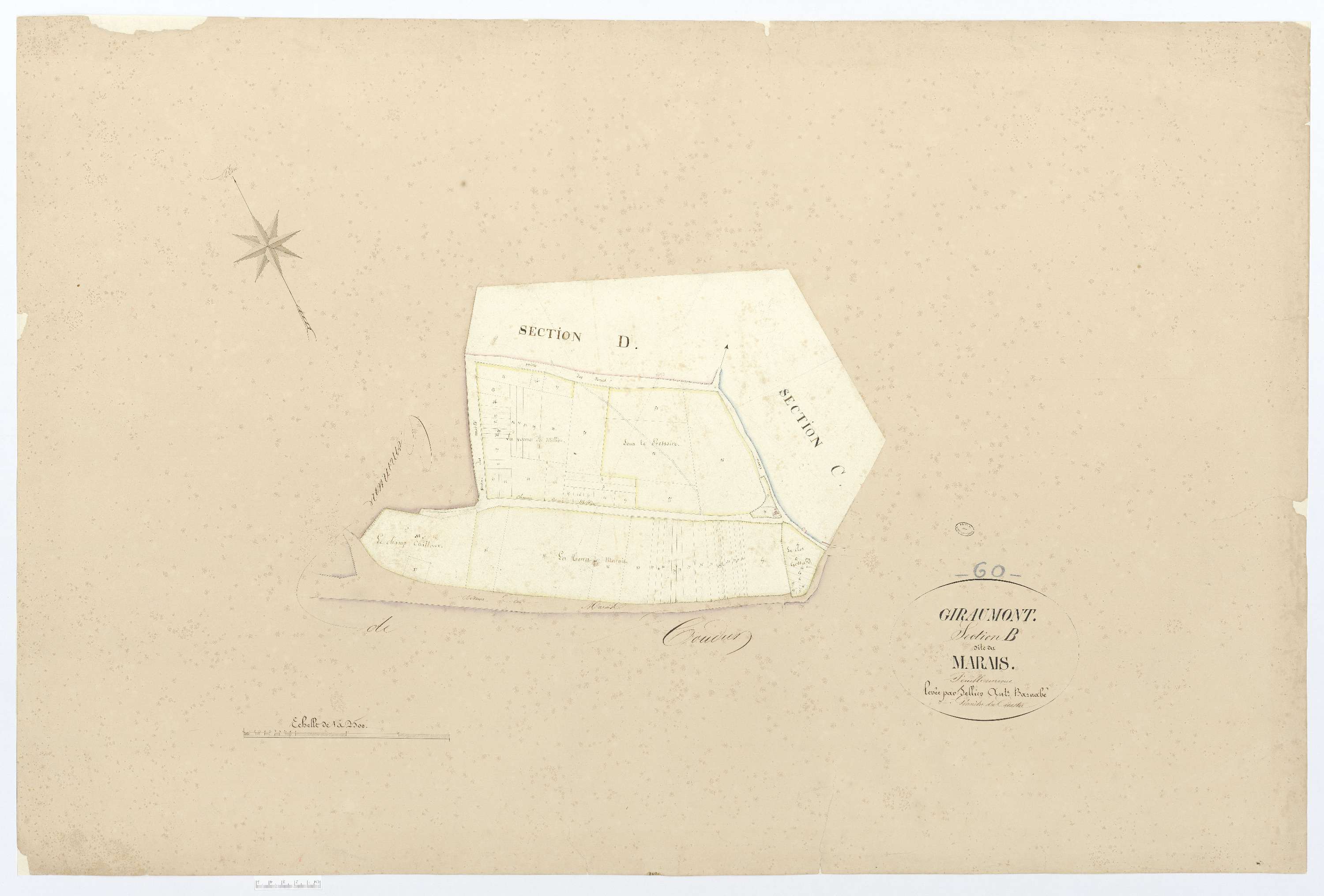 Giraumont - Cadastre napoléonien, section B