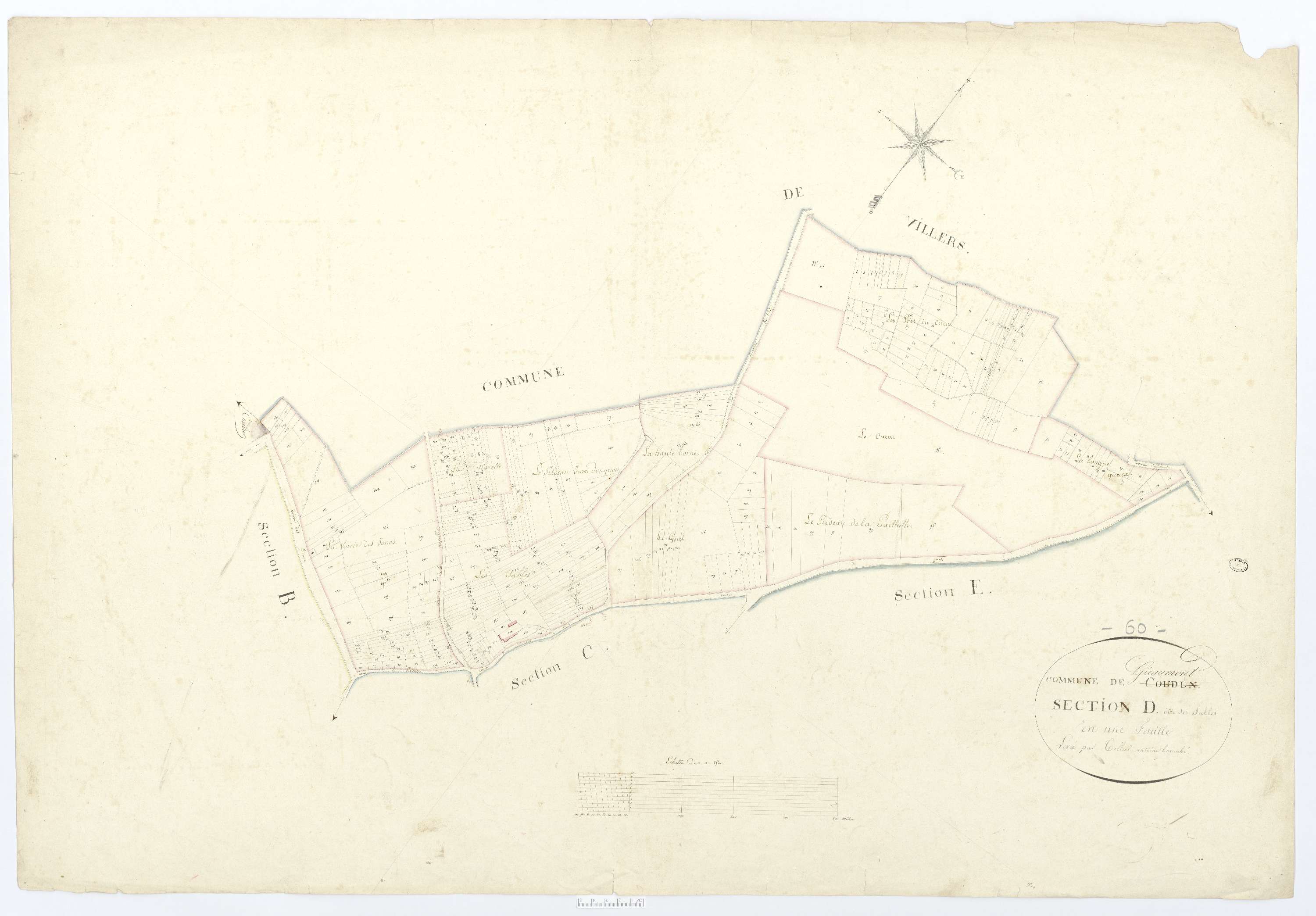 Giraumont - Cadastre napoléonien, section D