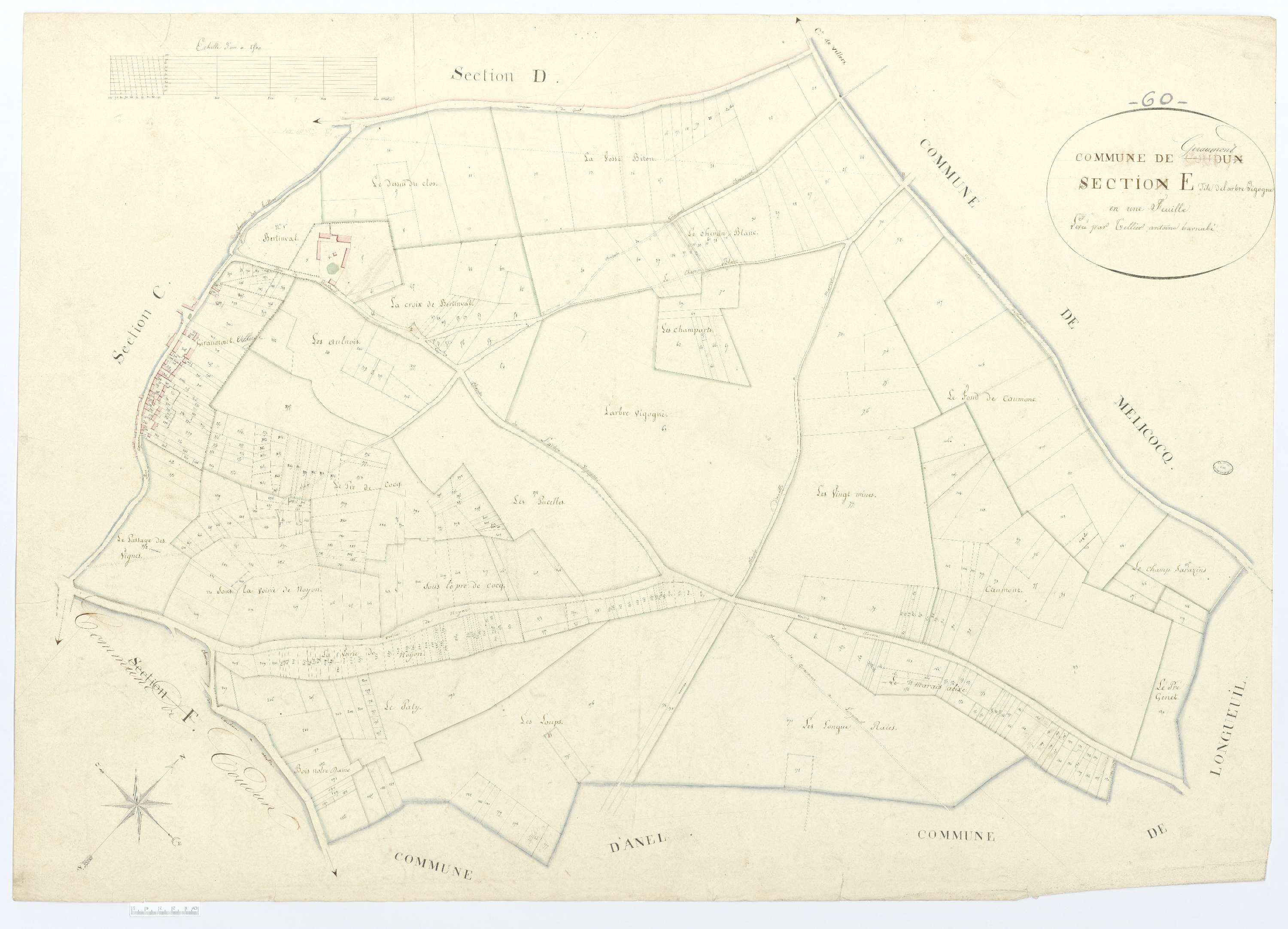 Giraumont - Cadastre napoléonien, section E