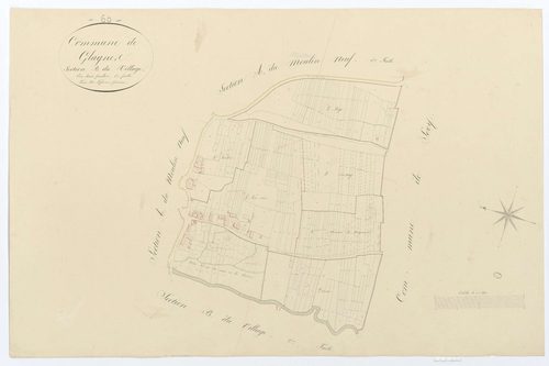 Glaignes - Cadastre napoléonien, section B1