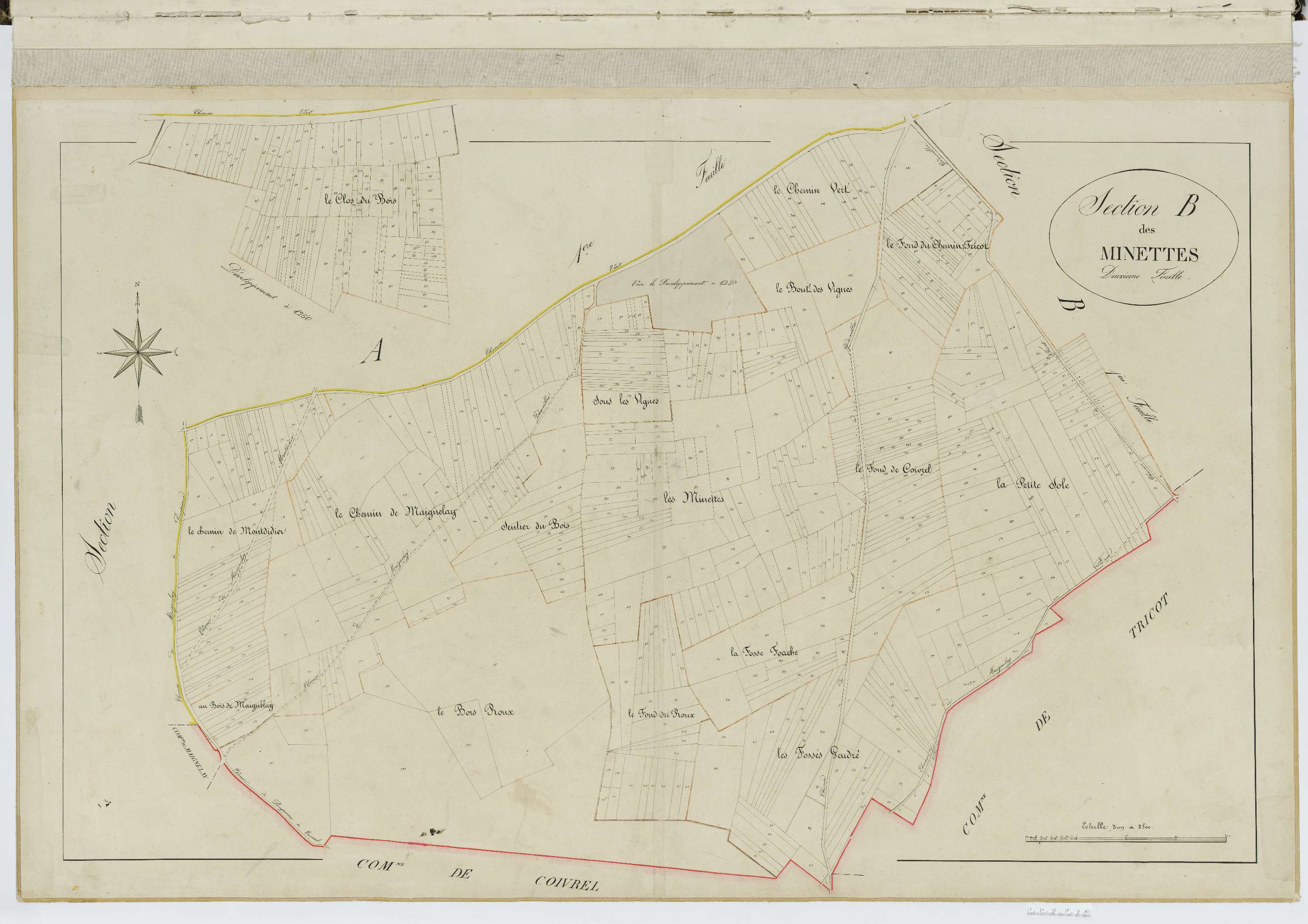 Godenvillers - Cadastre napoléonien, section B2