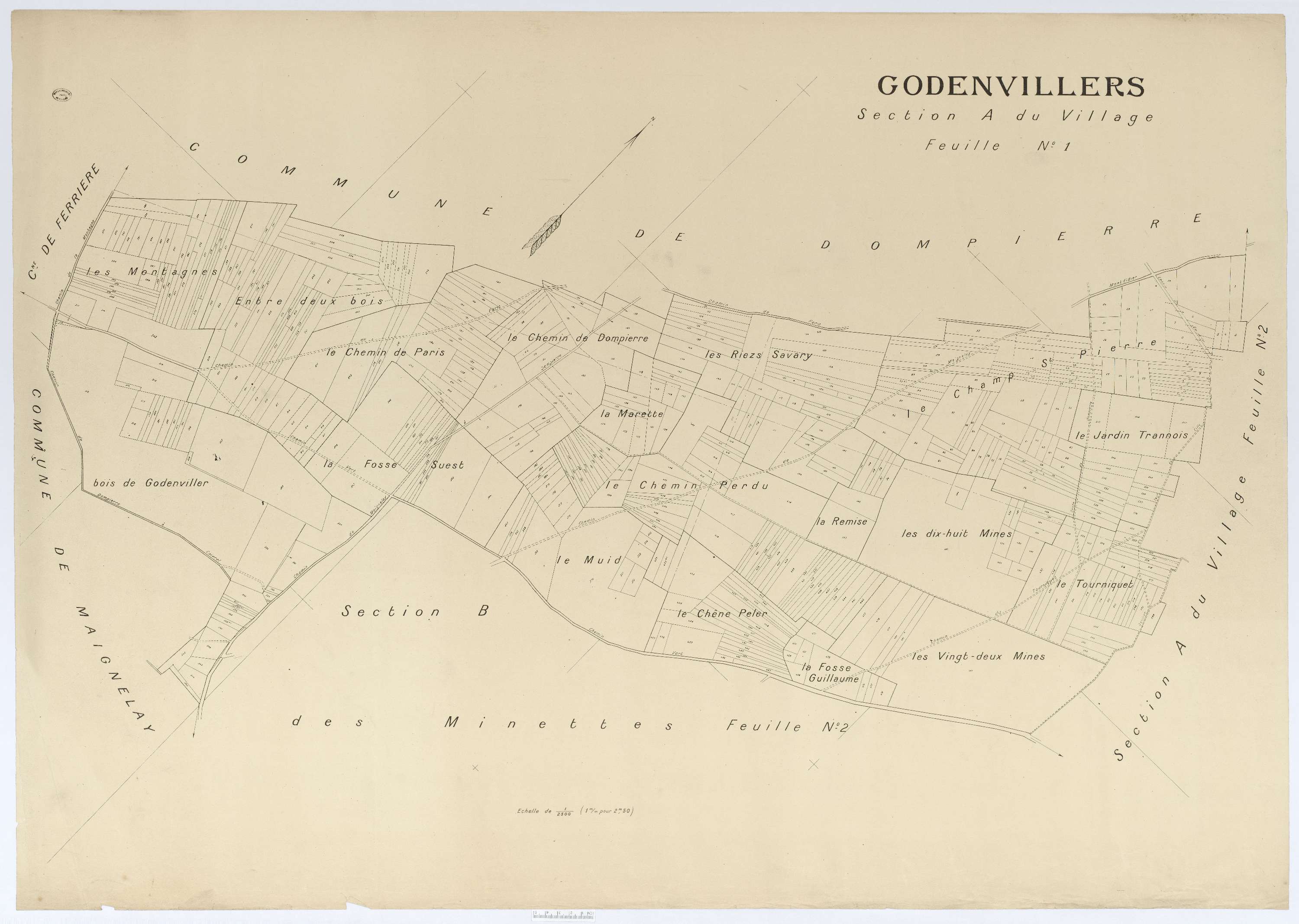Godenvillers - Cadastre napoléonien (copie), section A1