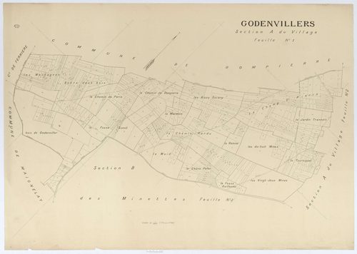 Godenvillers - Cadastre napoléonien (copie), section A1