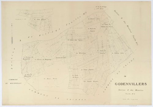 Godenvillers - Cadastre napoléonien (copie), section B2