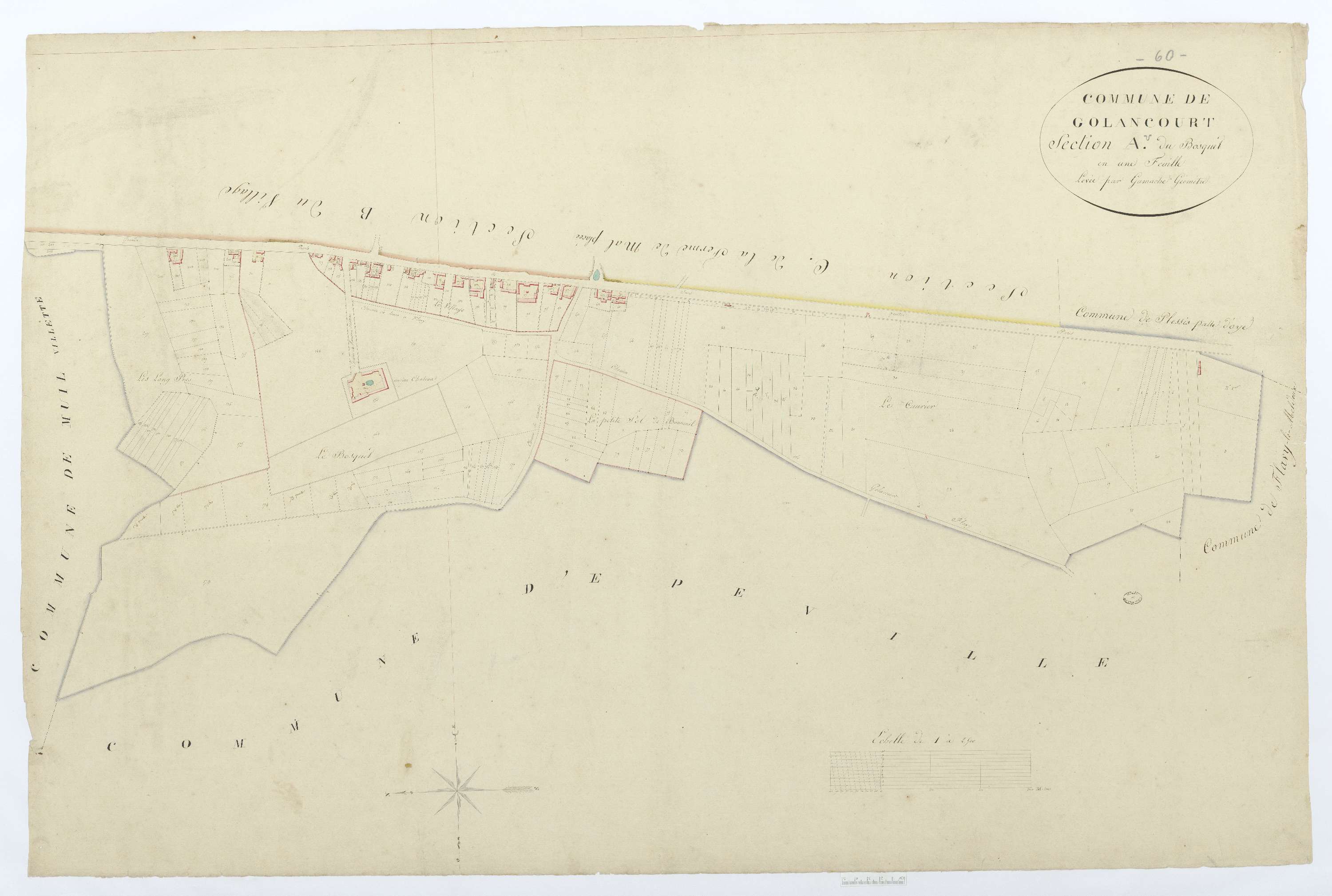 Golancourt - Cadastre napoléonien, section A, feuille unique