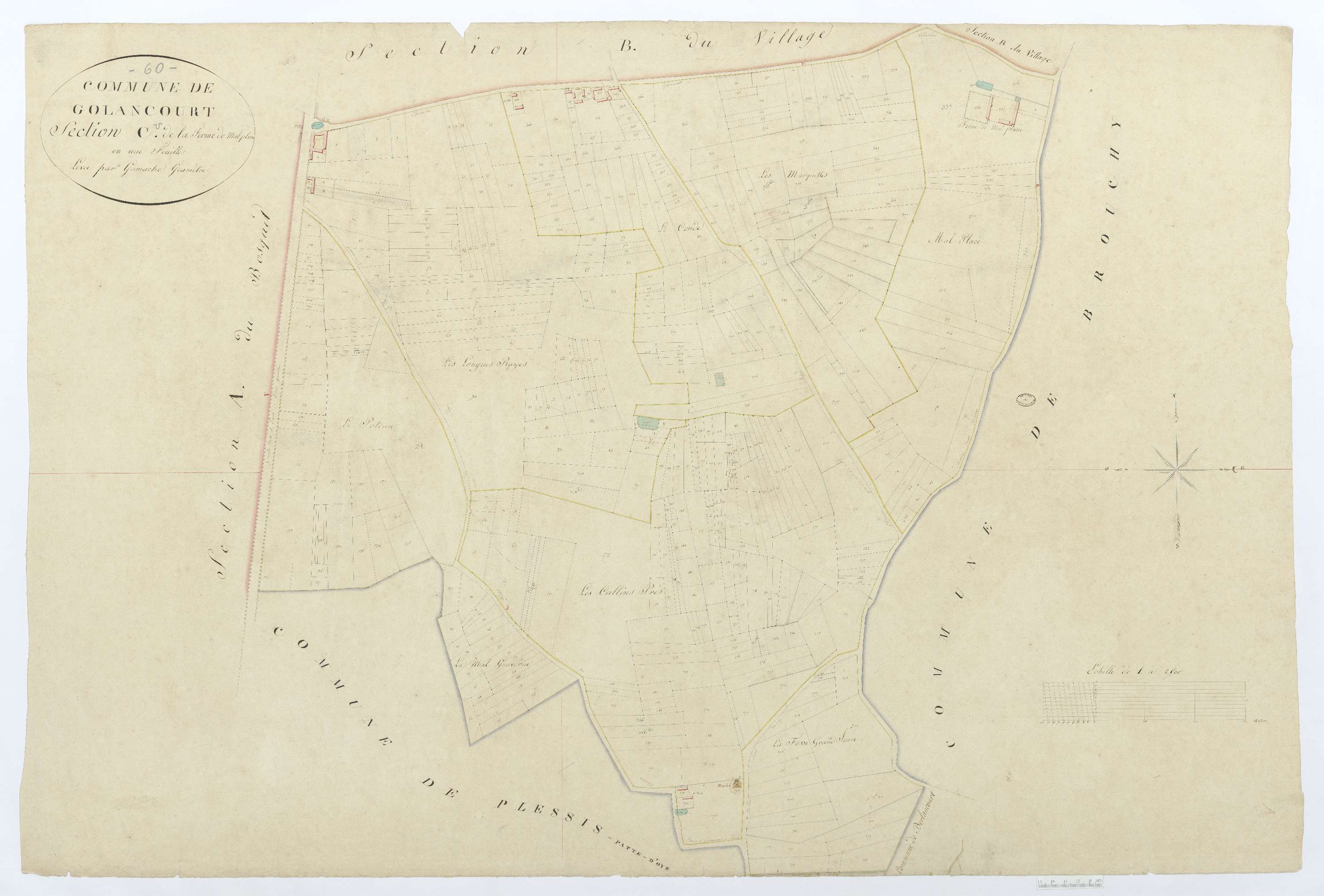 Golancourt - Cadastre napoléonien, section C, feuille unique