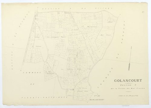 Golancourt - Cadastre napoléonien (copie), section C, feuille unique