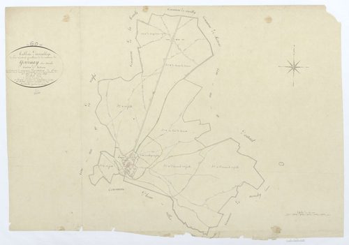 Gournay-sur-Aronde - Cadastre napoléonien, tableau d'assemblage