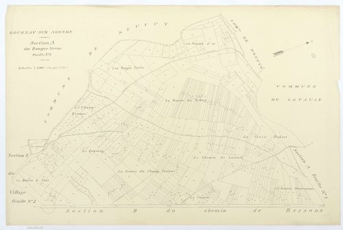 Gournay-sur-Aronde - Cadastre napoléonien (copie), section A2