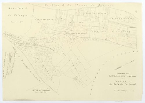 Gournay-sur-Aronde - Cadastre napoléonien (copie), section C, feuille unique