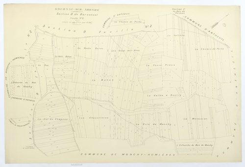 Gournay-sur-Aronde - Cadastre napoléonien (copie), section D1