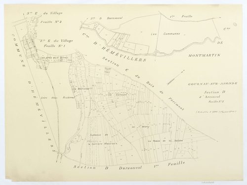 Gournay-sur-Aronde - Cadastre napoléonien (copie), section D2