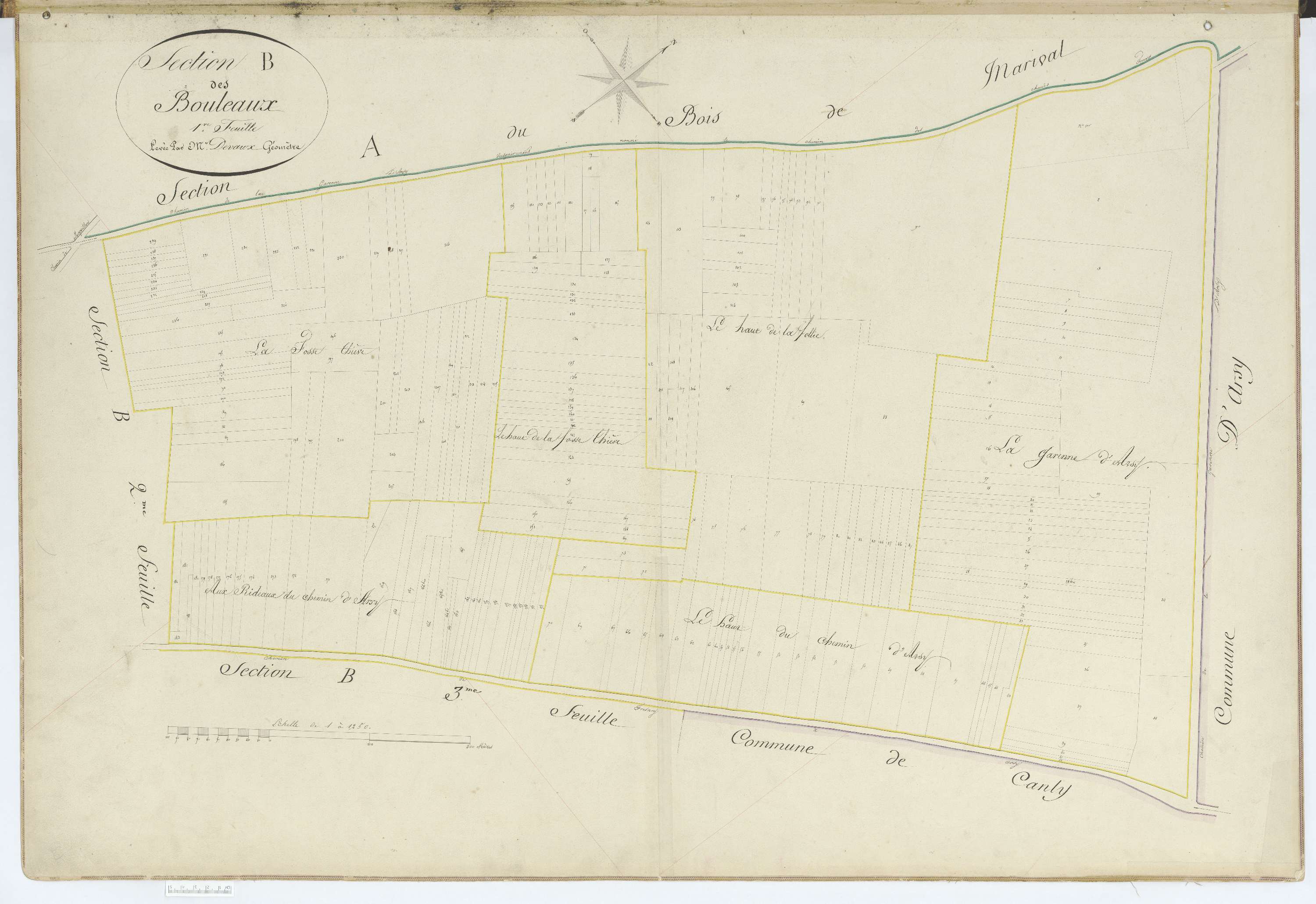 Grandfresnoy - Cadastre napoléonien, section B1