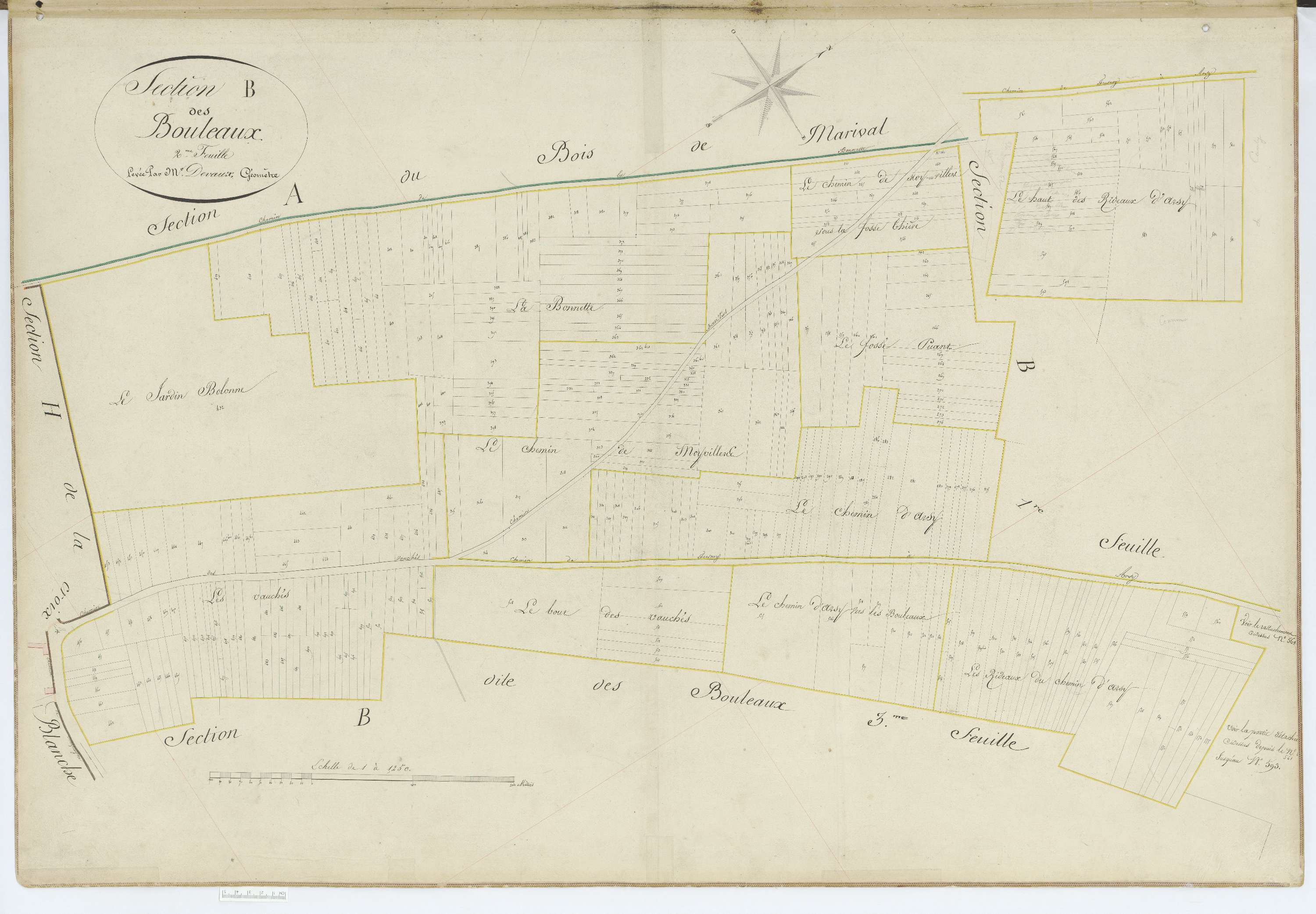 Grandfresnoy - Cadastre napoléonien, section B2