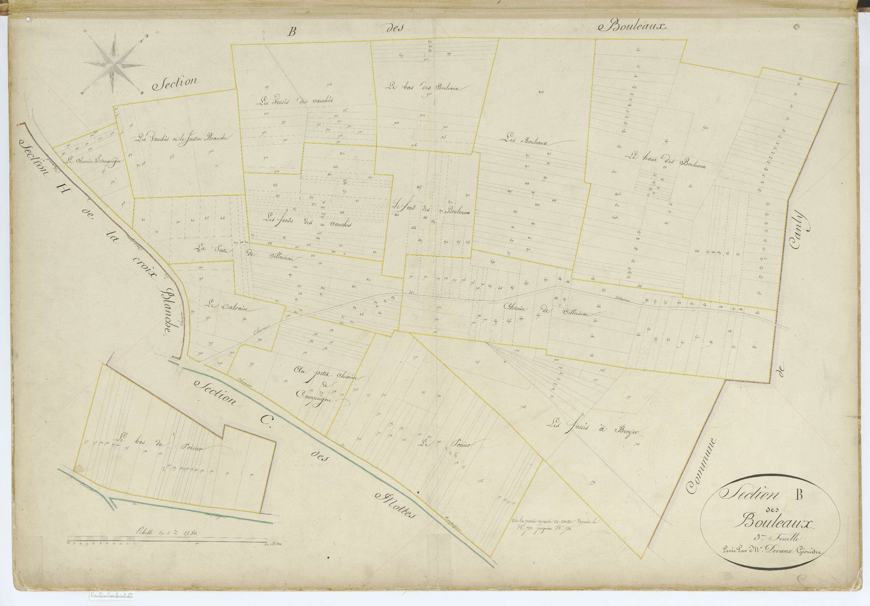 Grandfresnoy - Cadastre napoléonien, section B3