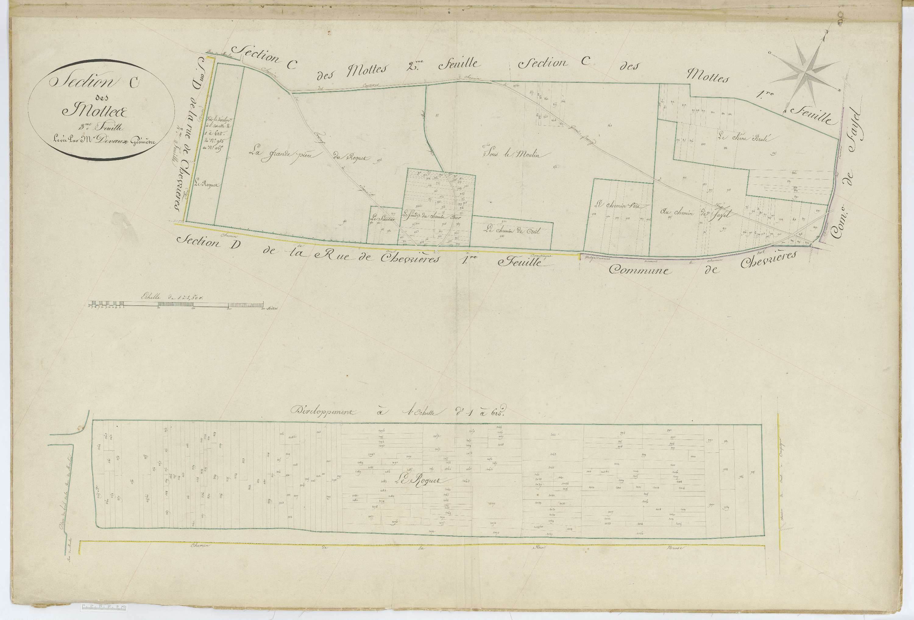 Grandfresnoy - Cadastre napoléonien, section C3