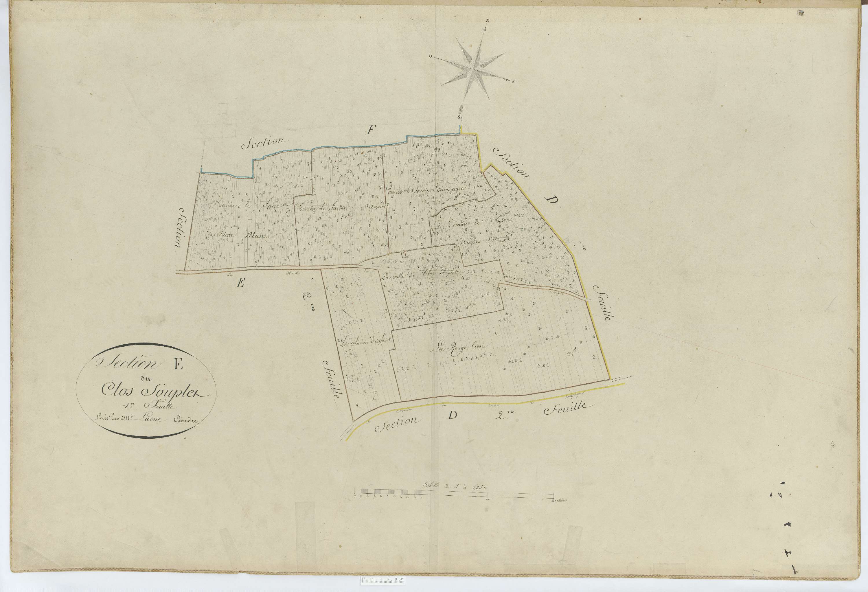 Grandfresnoy - Cadastre napoléonien, section E1