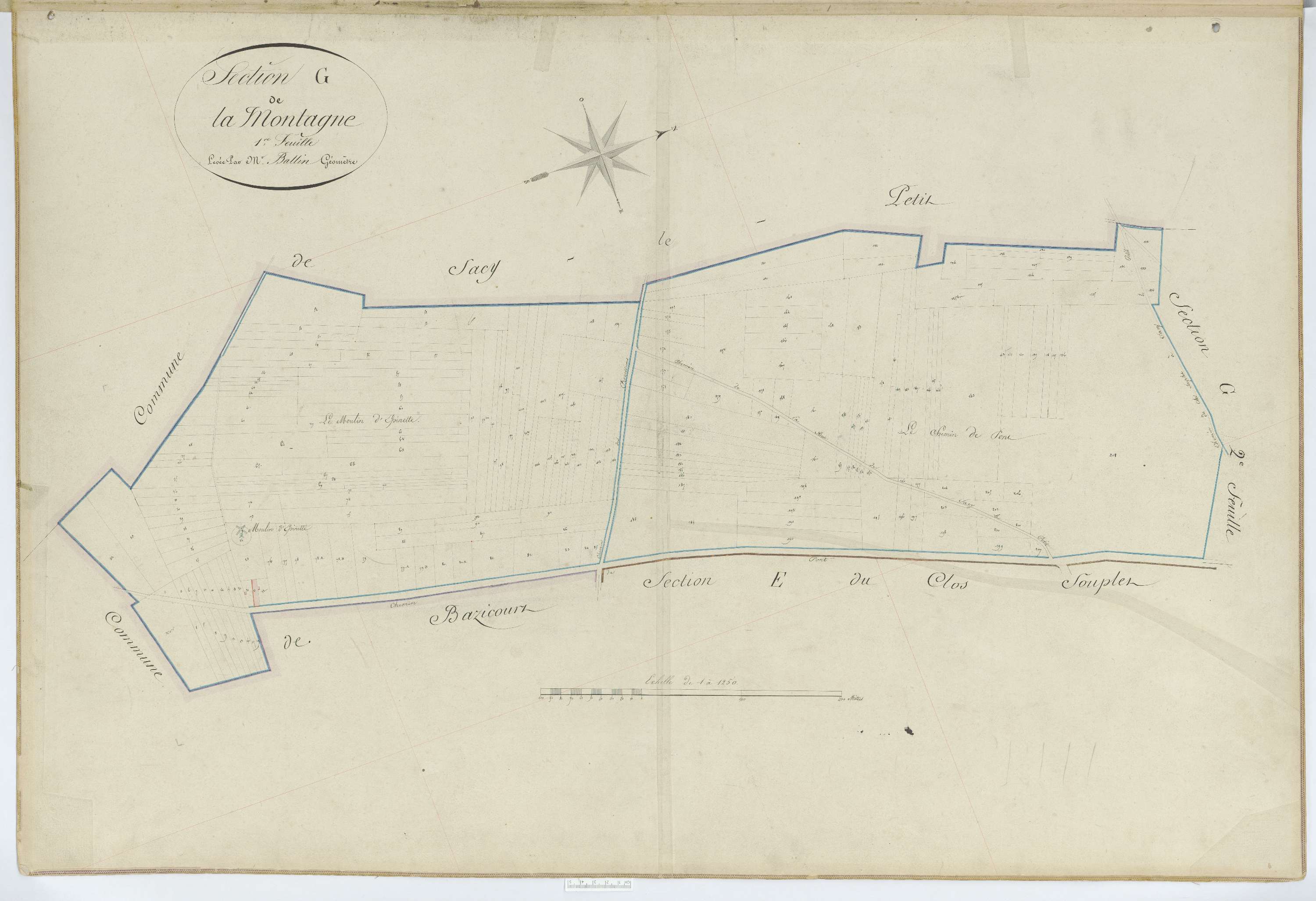 Grandfresnoy - Cadastre napoléonien, section G1