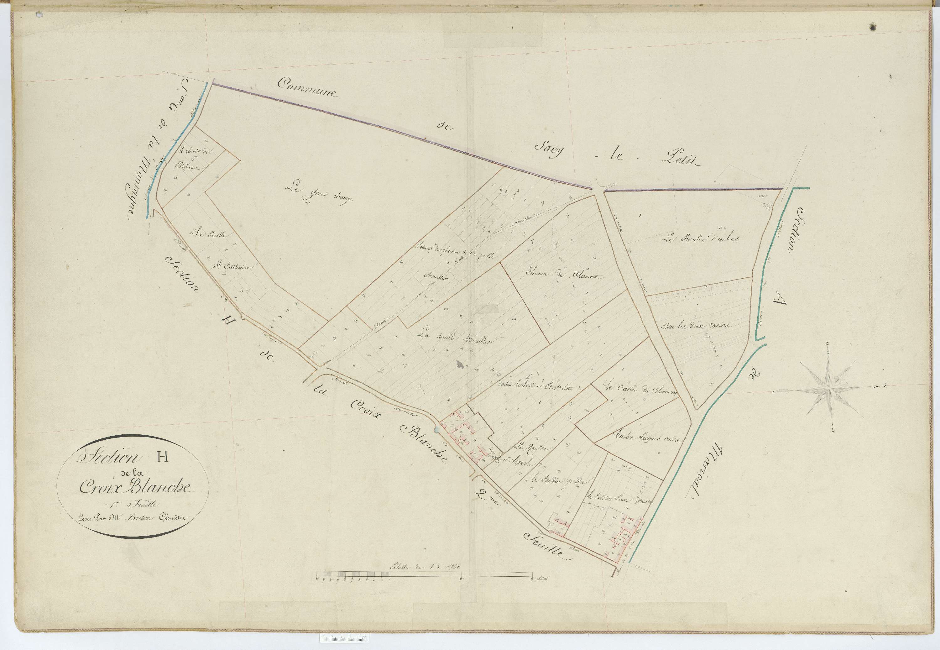 Grandfresnoy - Cadastre napoléonien, section H1