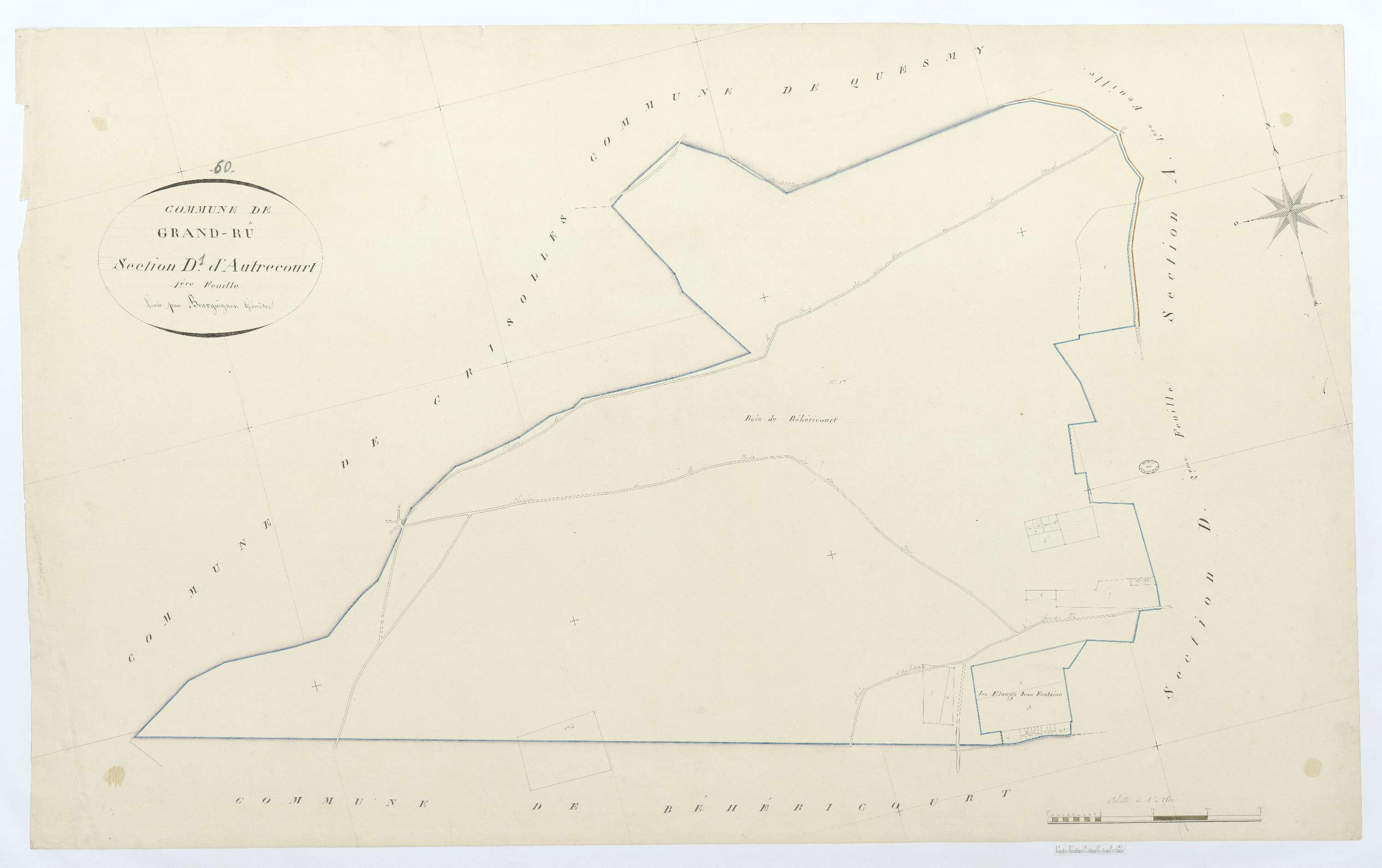 Grandrû - Cadastre napoléonien, section D1