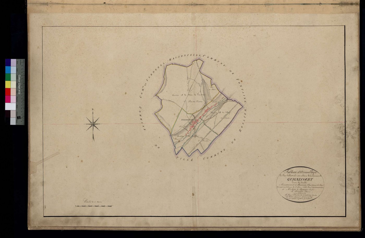 Guignecourt - Cadastre napoléonien, tableau d'assemblage
