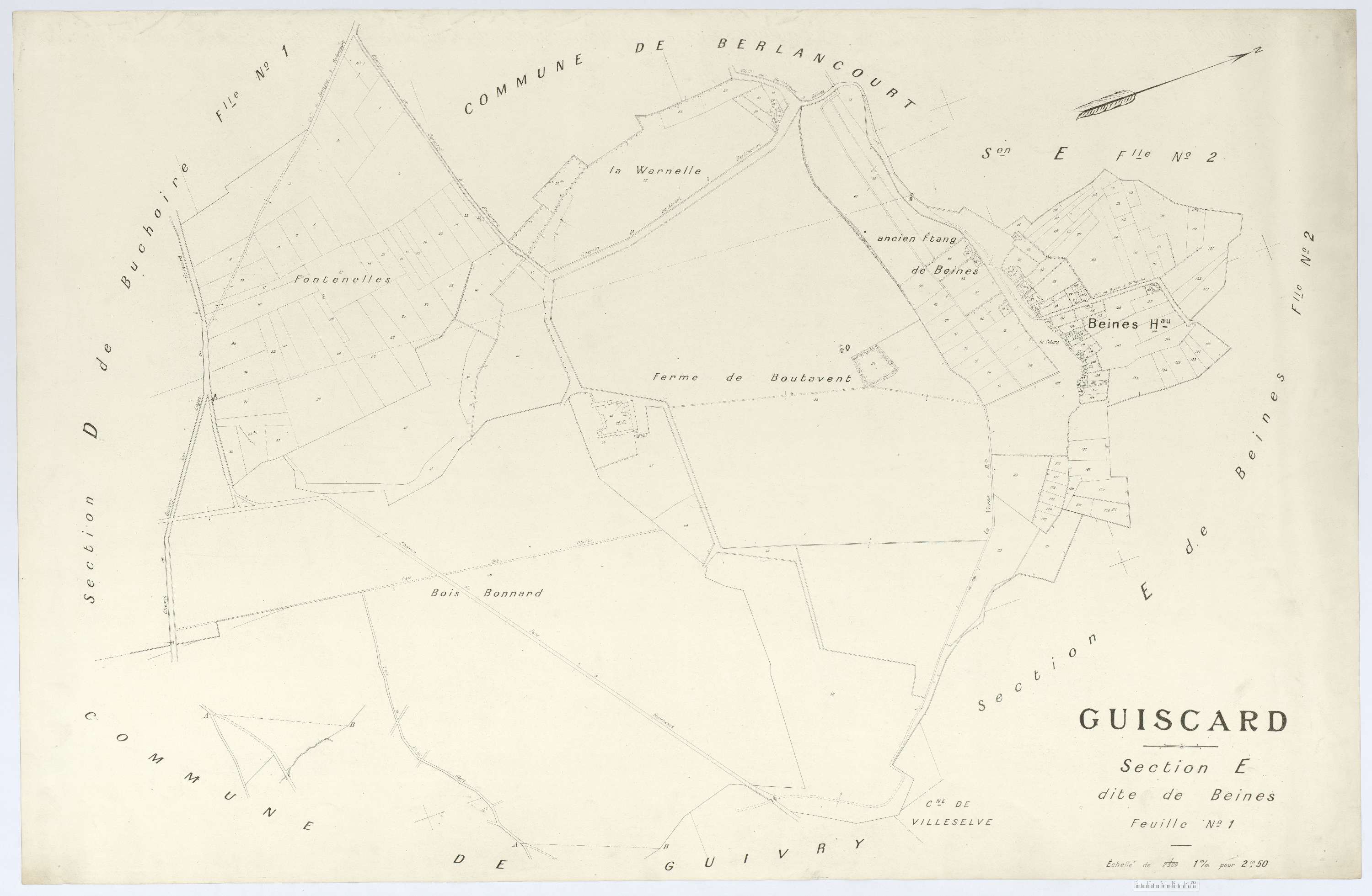 Guiscard - Cadastre napoléonien (copie), section E1