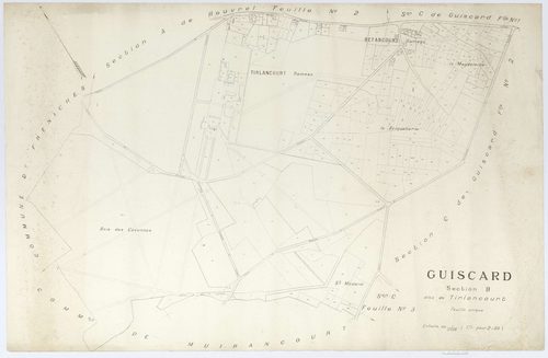 Guiscard - Cadastre napoléonien (copie), section B, feuille unique