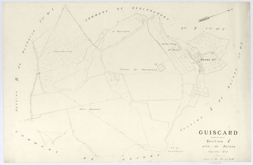 Guiscard - Cadastre napoléonien (copie), section E1