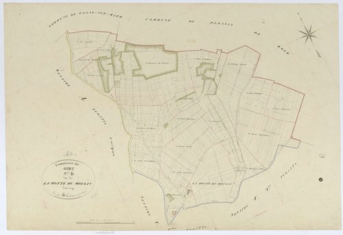 Gury - Cadastre napoléonien, section B, feuille unique