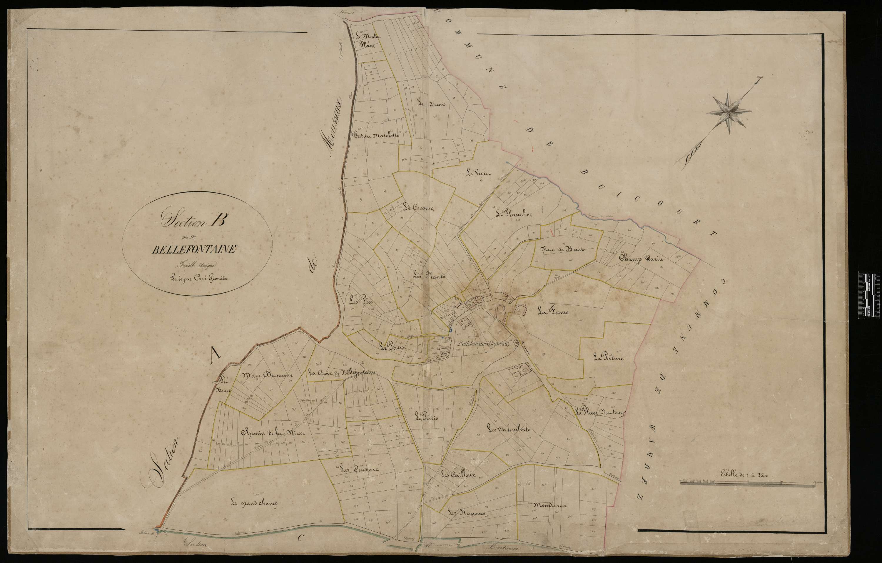 Hannaches - Cadastre napoléonien, section B