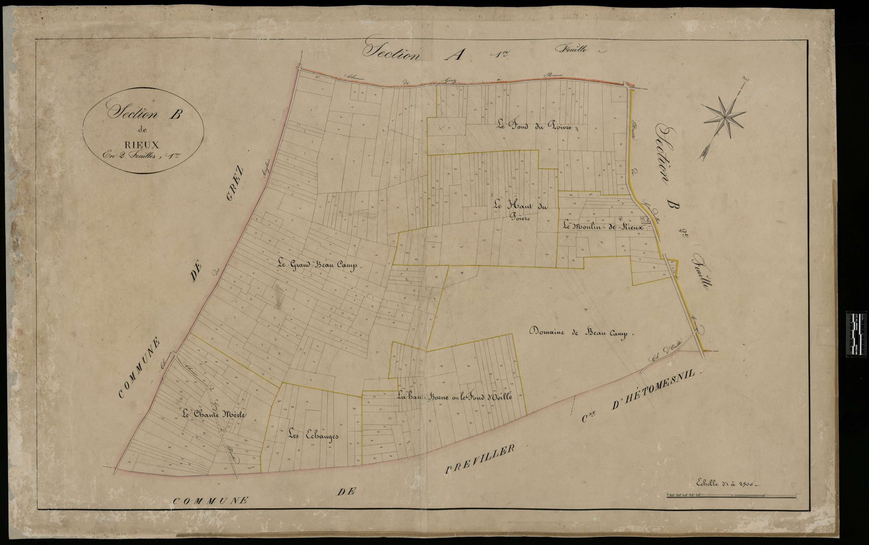 Le Hamel - Cadastre napoléonien, section B1