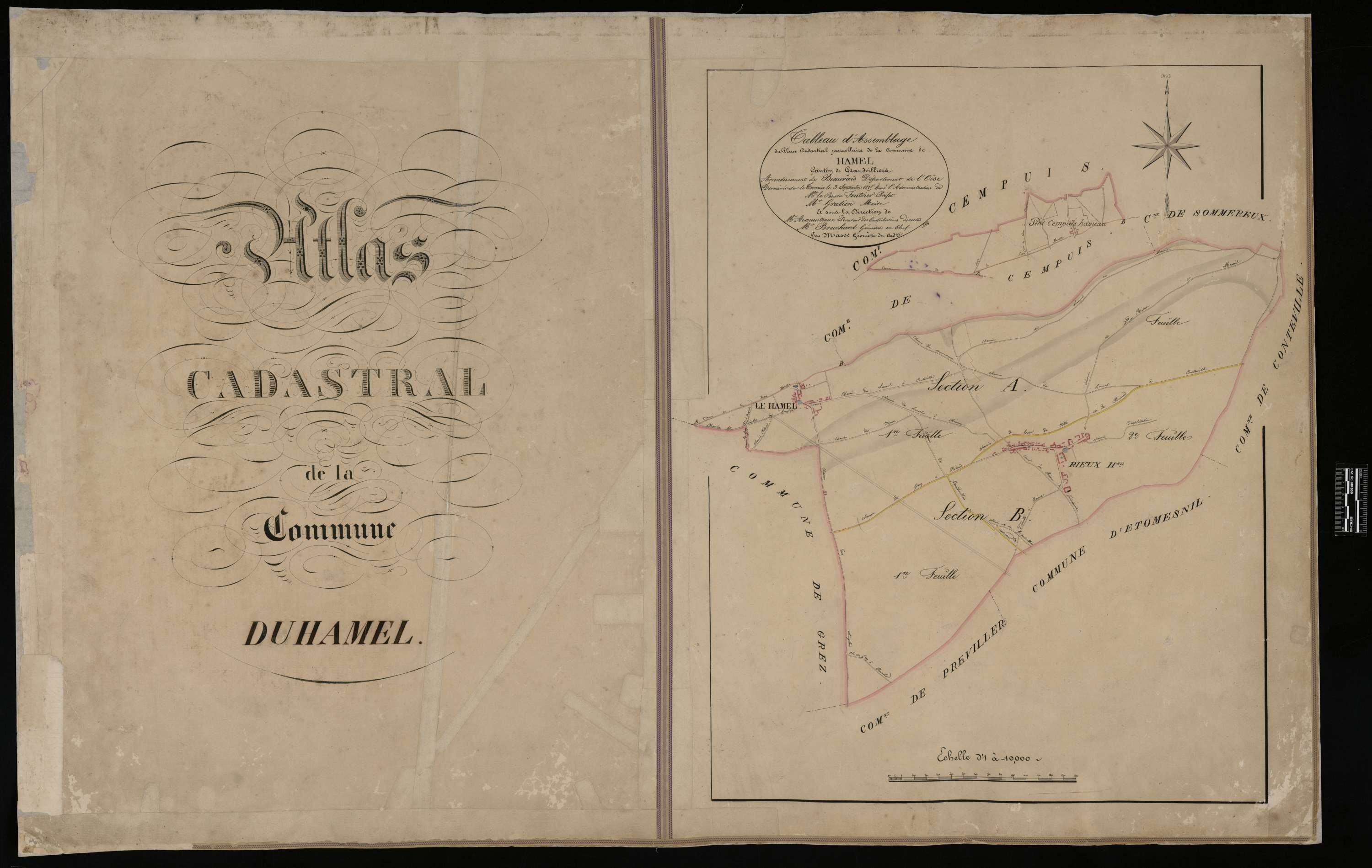 Le Hamel - Cadastre napoléonien, tableau d'assemblage