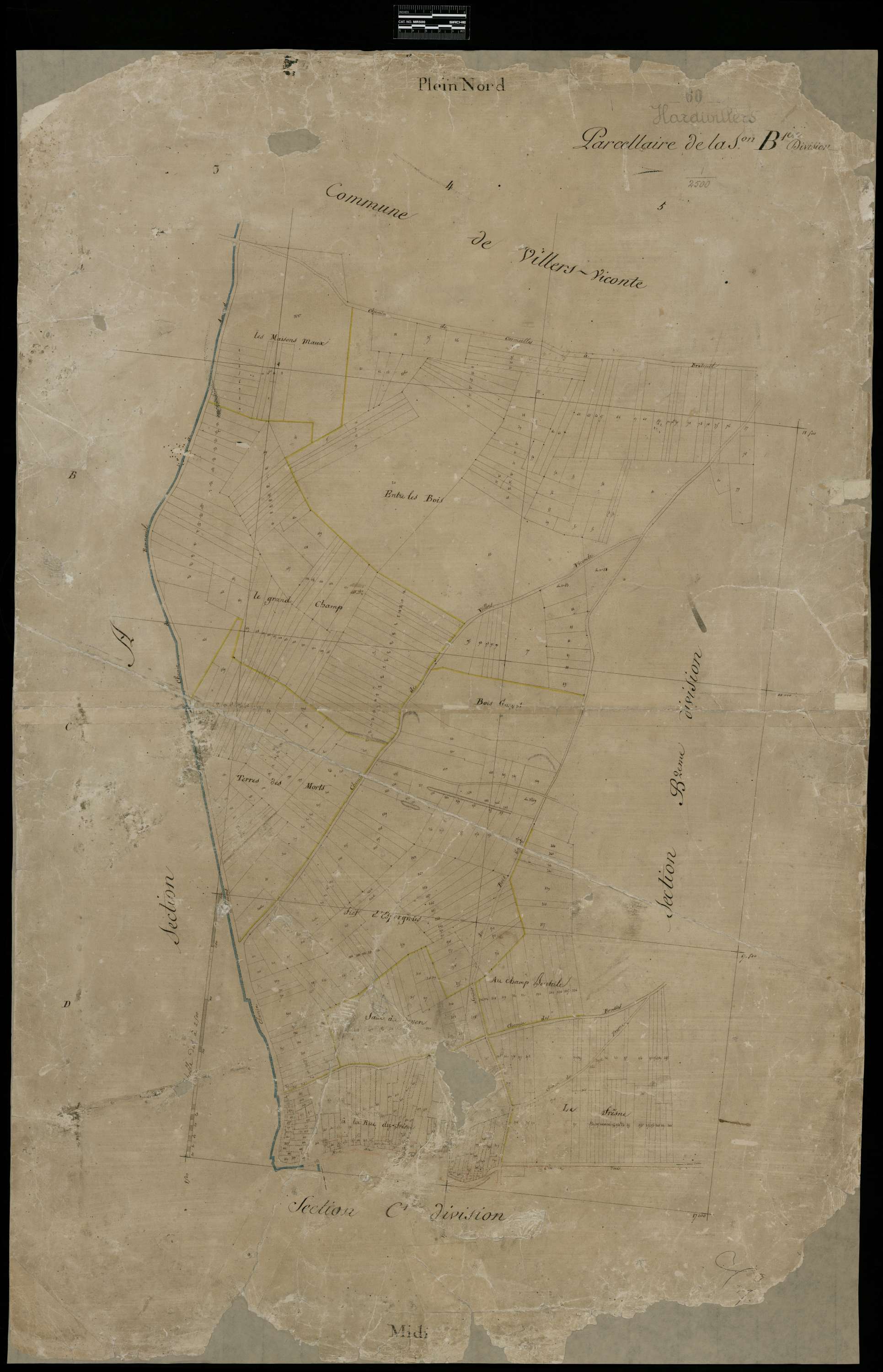 Hardivillers - Cadastre napoléonien, section B1