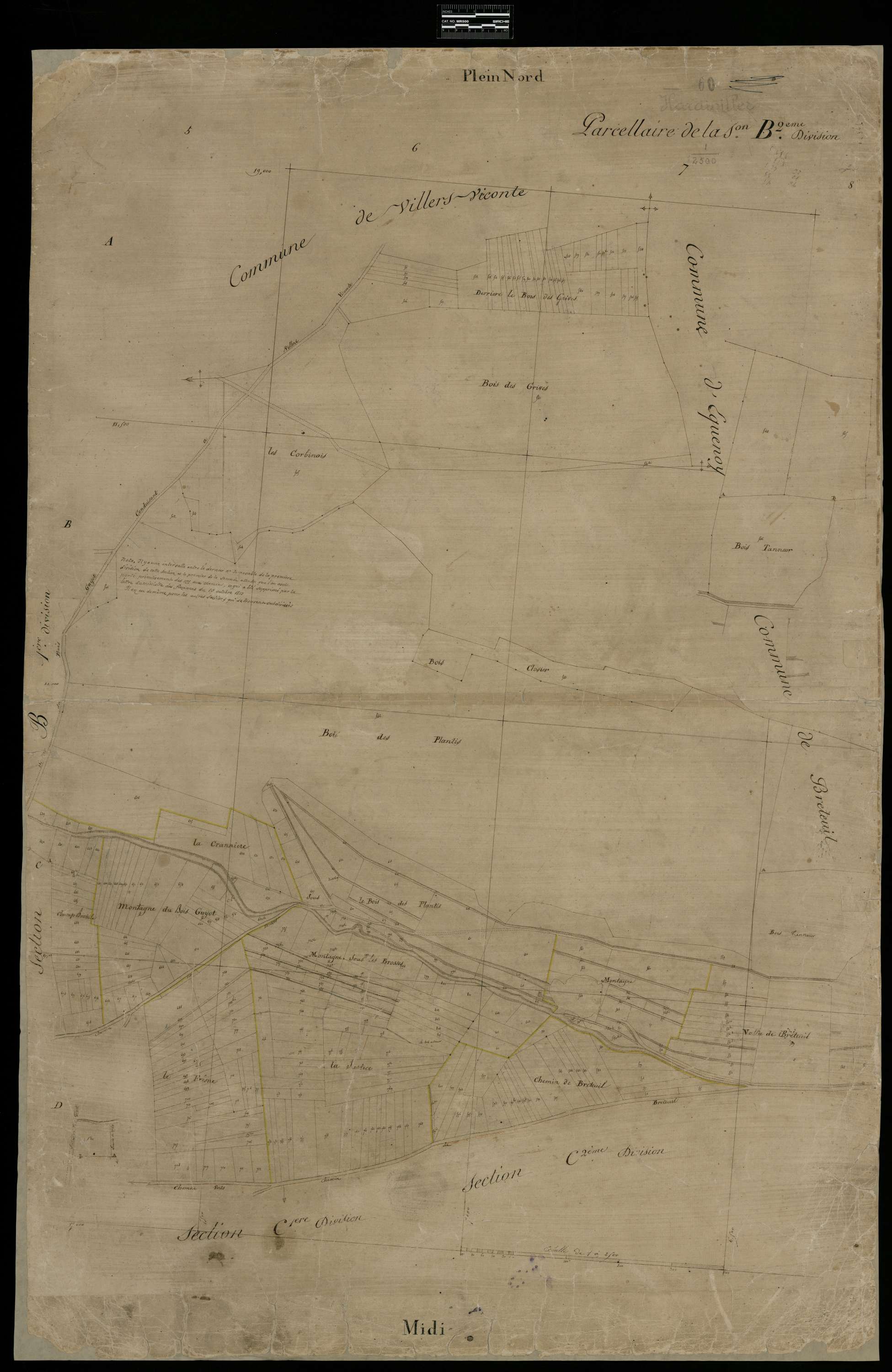 Hardivillers - Cadastre napoléonien, section B2