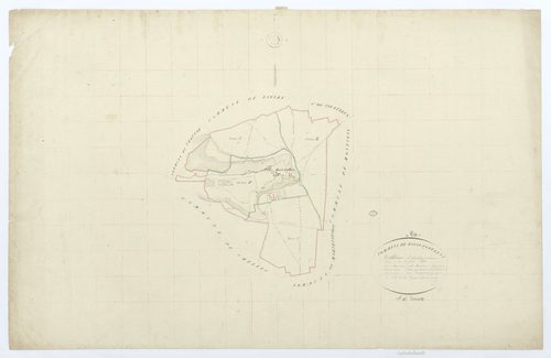 Hautefontaine - Cadastre napoléonien, tableau d'assemblage