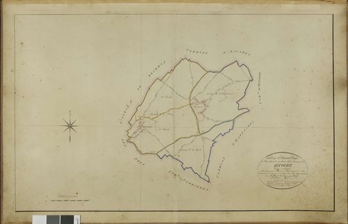 Hécourt - Cadastre napoléonien, tableau d'assemblage