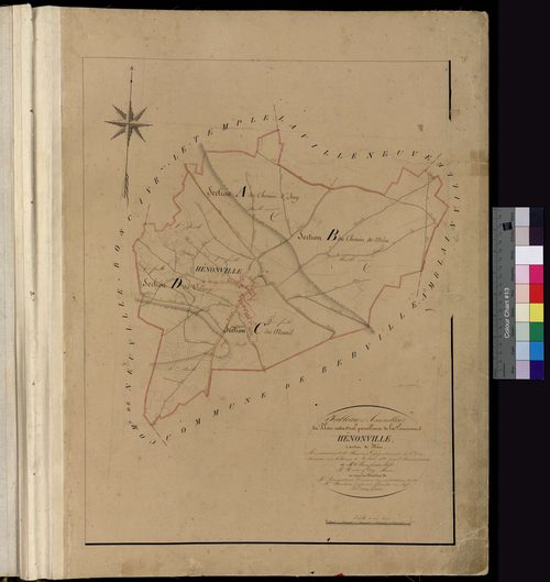 Hénonville - Cadastre napoléonien, tableau d'assemblage