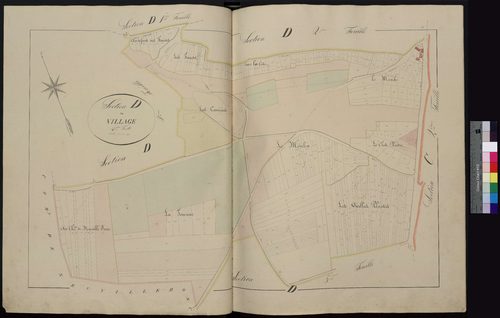 Hénonville - Cadastre napoléonien avec indication des propriétés de la famille d'Ivry, section D4