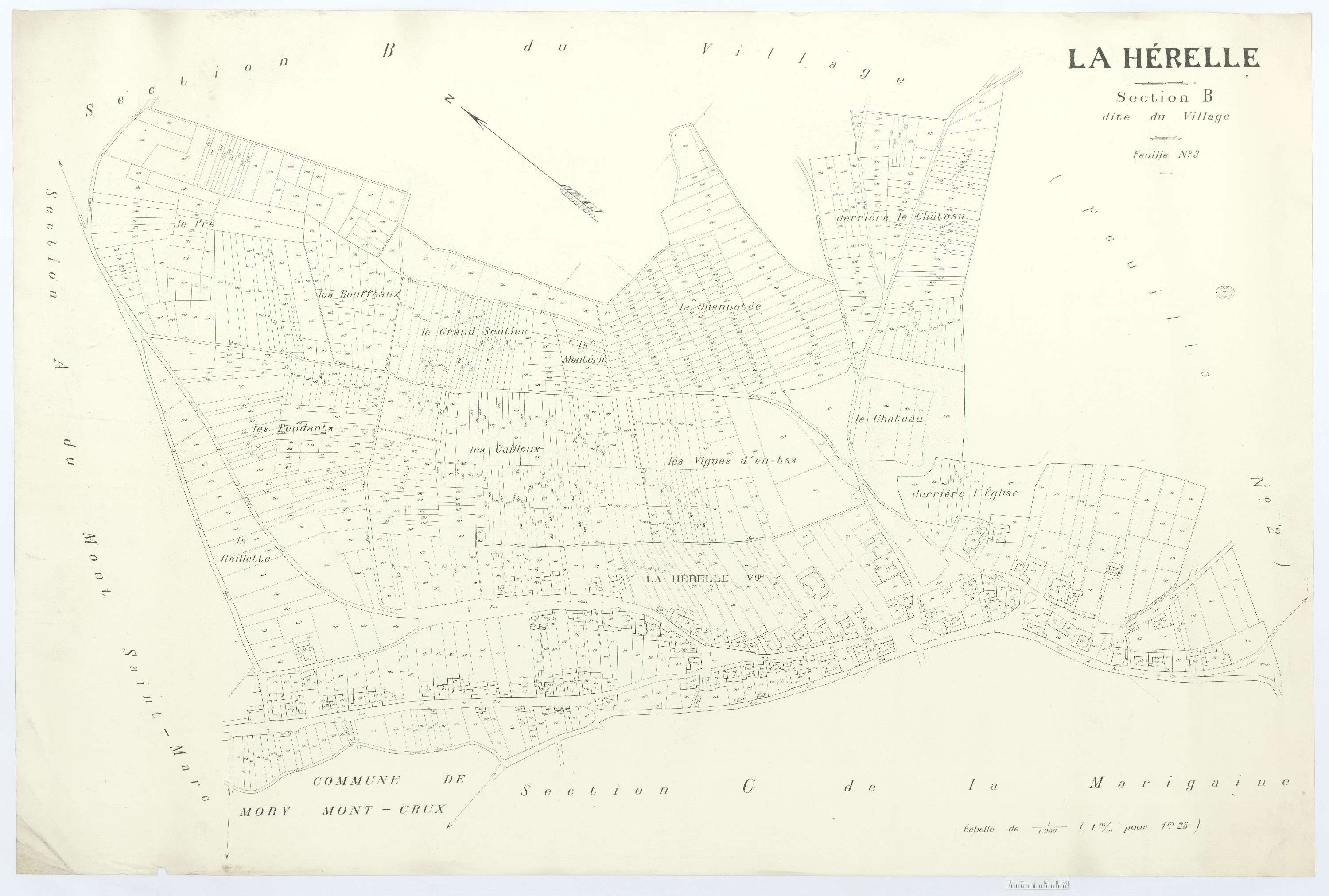 La Hérelle - Cadastre napoléonien (copie), section B3