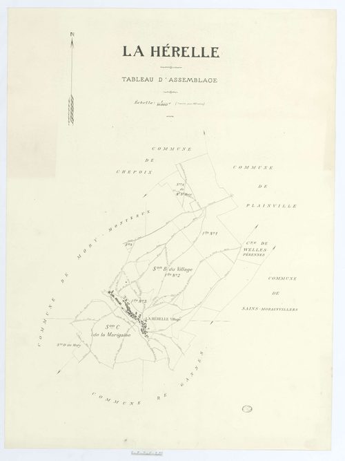 La Hérelle - Cadastre napoléonien (copie), tableau d'assemblage