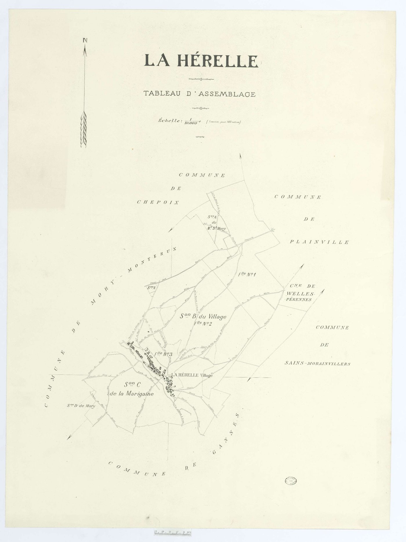 La Hérelle - Cadastre napoléonien (copie), tableau d'assemblage