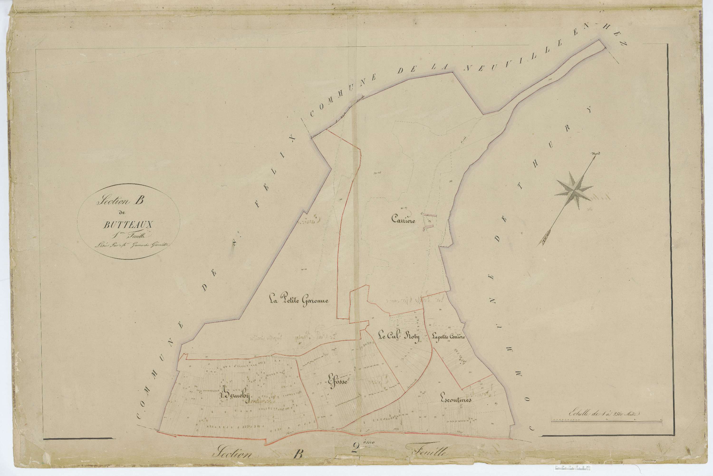 Hondainville - Cadastre napoléonien, section B1