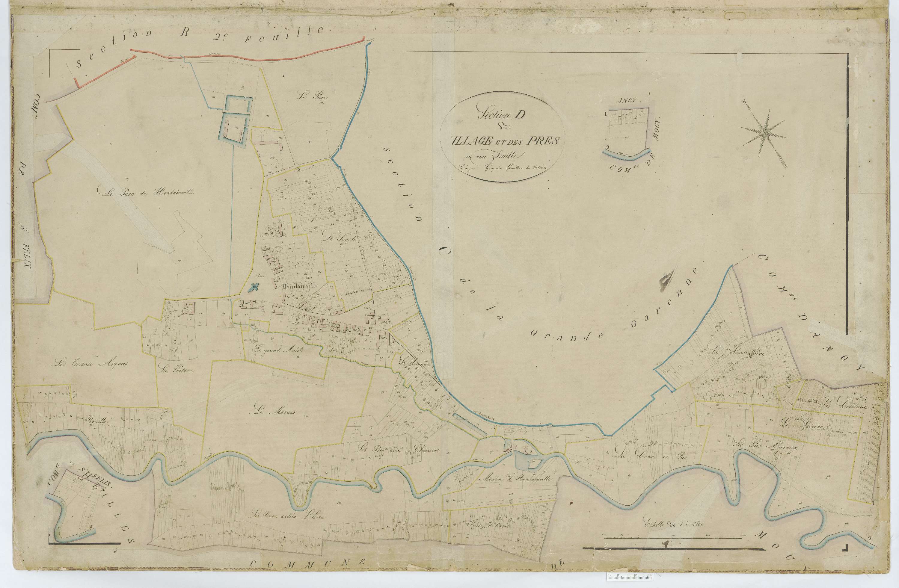 Hondainville - Cadastre napoléonien, section D