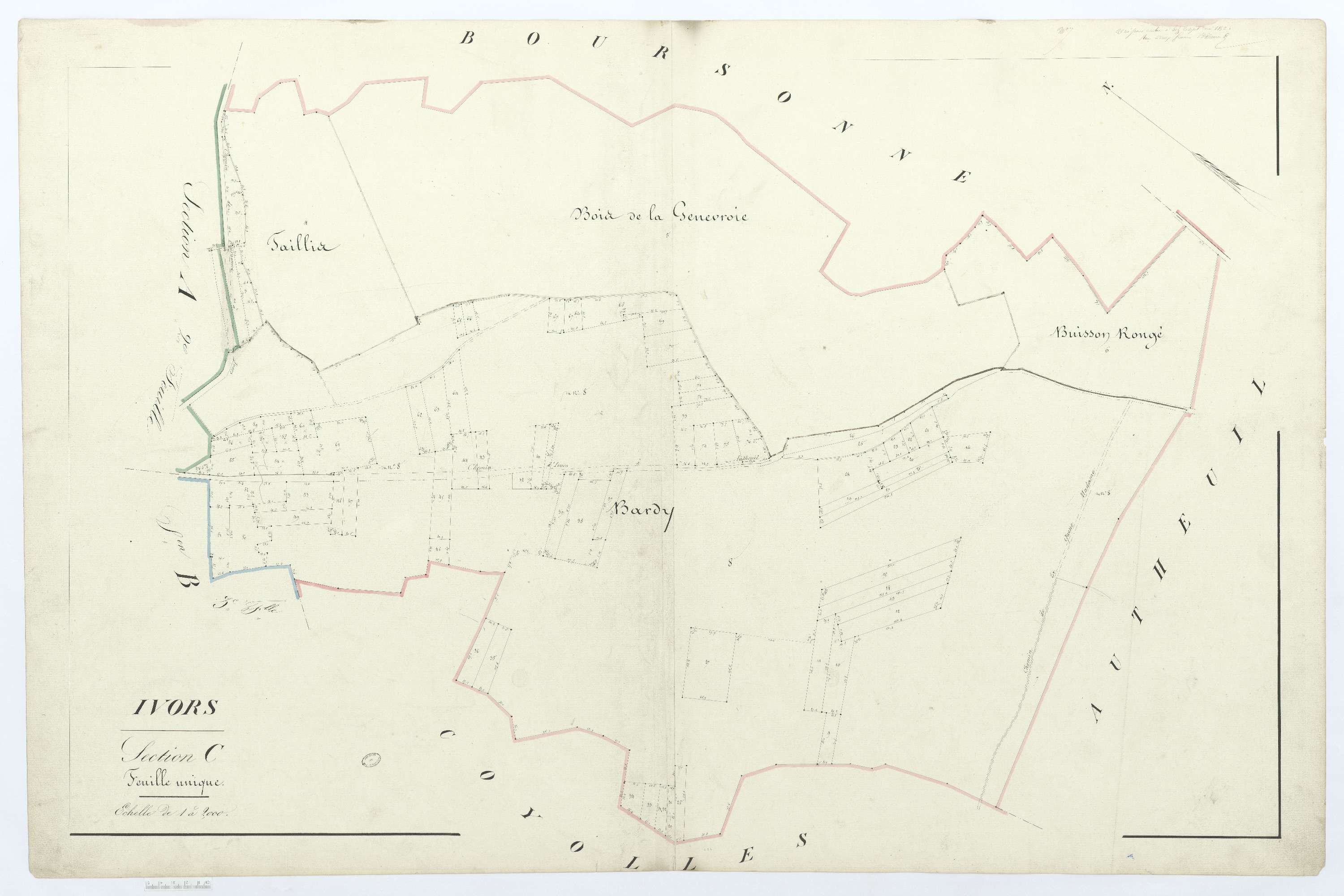 Ivors - Cadastre napoléonien, section C, feuille unique