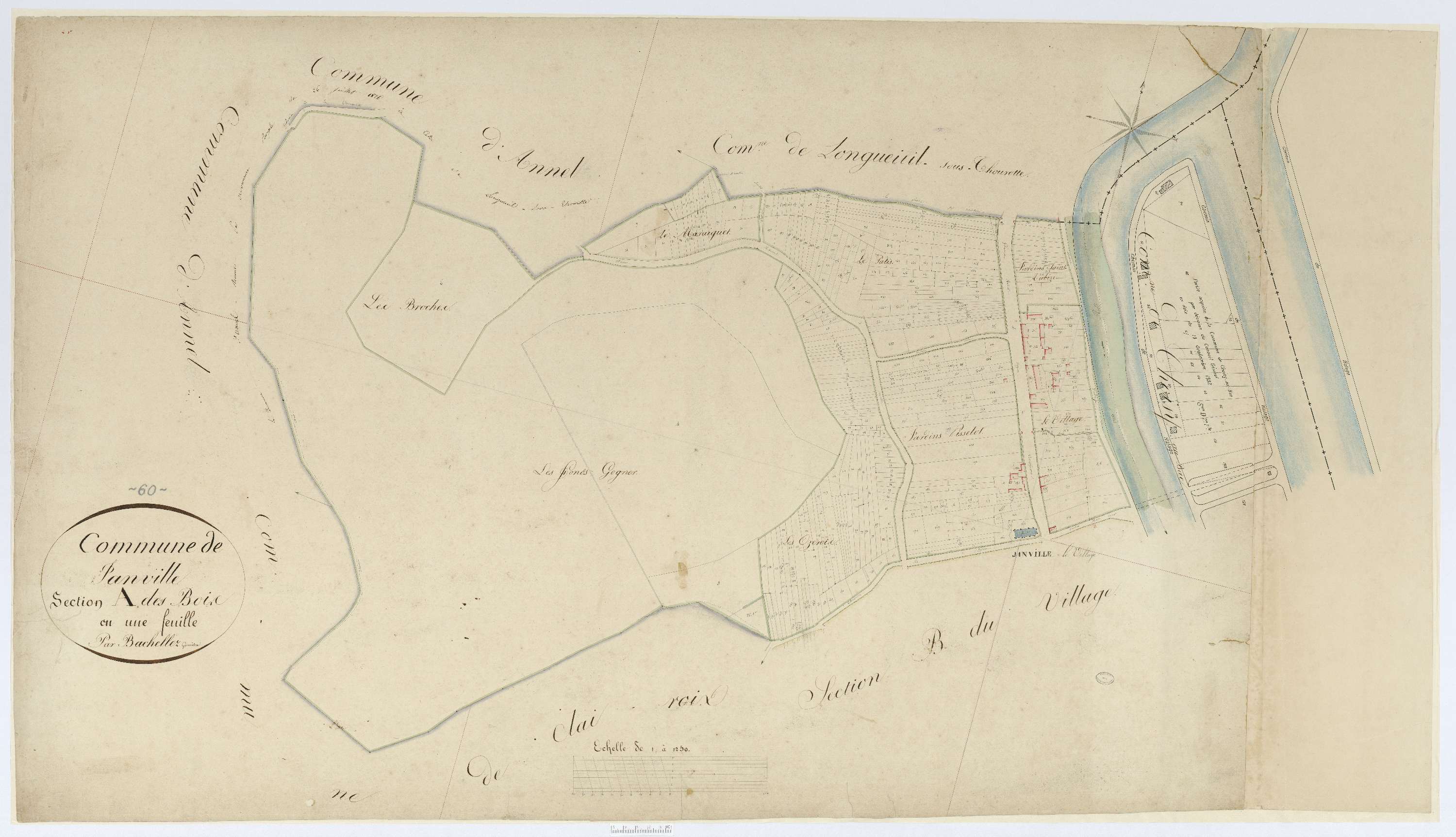 Janville - Cadastre napoléonien, section A, feuille unique